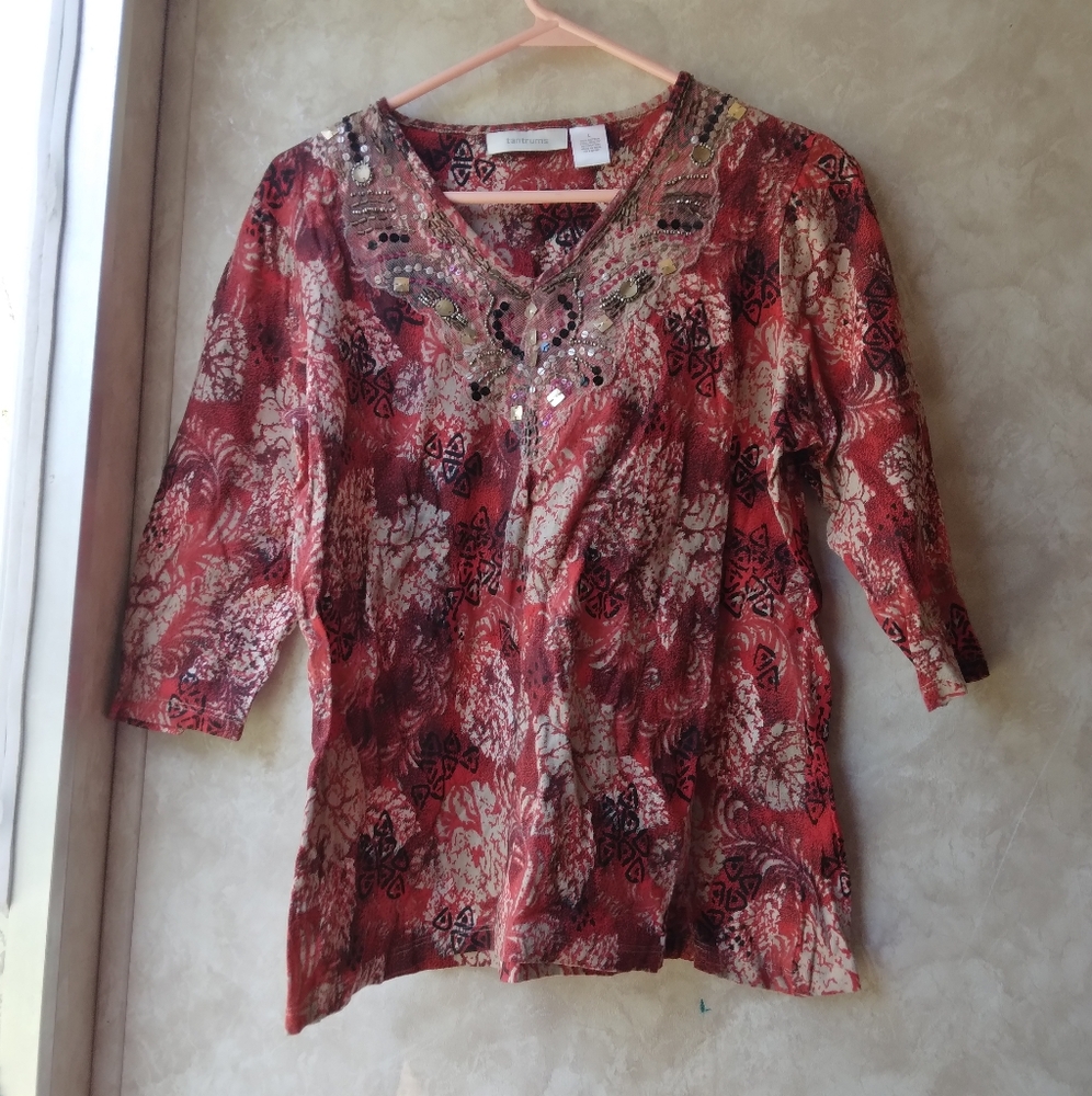 Tantrums red long sleeve shirt